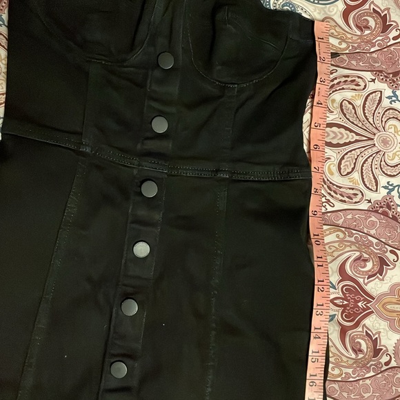 NWT Zara dark denim bustier button front dress size S - Picture 9 of 11